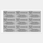 Zakelijk merk op grijs rectangle-kleefetiket labels (Vel)
