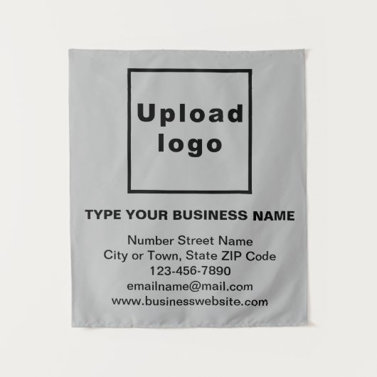 Zakelijk merk op Grijs Tapestry Wandkleed (Voorkant)