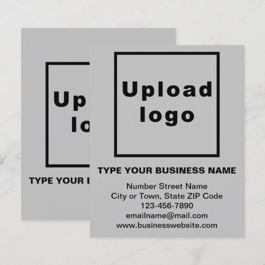 Zakelijk merk op grijs vel (Voorkant / Achterkant)