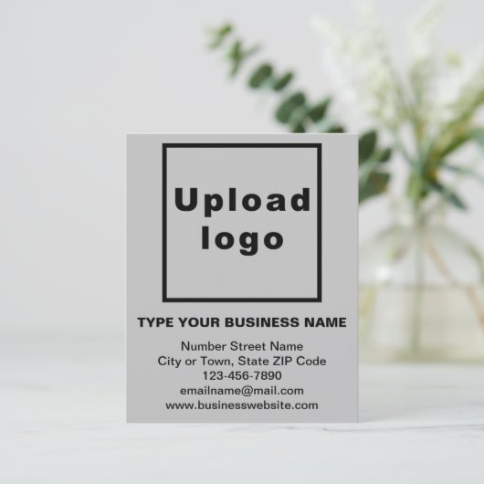 Zakelijk merk op grijs vel (Staand voorkant)