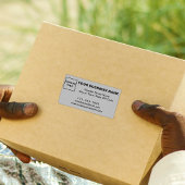 Zakelijk merk op grijs verzendlabel