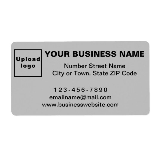 Zakelijk merk op grijs verzendlabel (Voorkant)