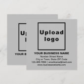 Zakelijk merk op grijs vierkant flat-note Kaart Notitiekaartje (Voorkant / Achterkant)