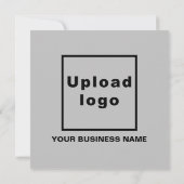 Zakelijk merk op grijs vierkant flat-note Kaart Notitiekaartje (Achterkant)