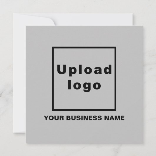 Zakelijk merk op grijs vierkant flat-note Kaart Notitiekaartje (Achterkant)