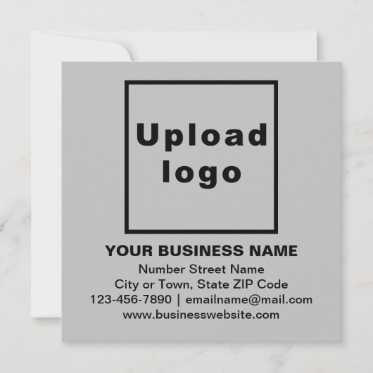 Zakelijk merk op grijs vierkant flat-note Kaart Notitiekaartje (Voorkant)
