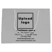 Zakelijk merk op Grijze Grote Grootte Gift Bag Groot Cadeauzakje (Voorkant)