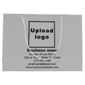 Zakelijk merk op Grijze Grote Grootte Gift Bag Groot Cadeauzakje (Achterkant)