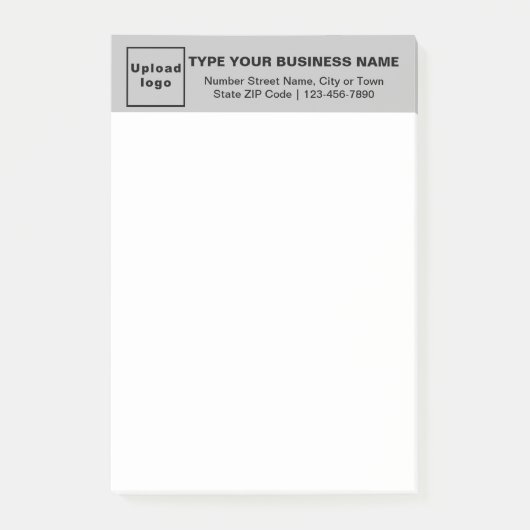 Zakelijk Merk op Grijze Kop van Lang Post-it® Notes (Voorkant)