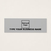 Zakelijk merk op grijze mini profielkaart mini visitekaartjes (Achterkant)