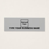 Zakelijk merk op grijze mini profielkaart visitekaartjes (Achterkant)