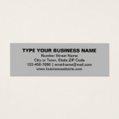 Zakelijk merk op grijze mini profielkaart visitekaartjes (Voorkant)