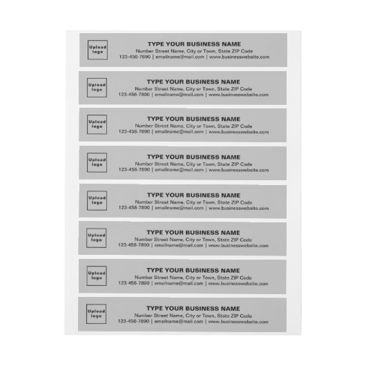 Zakelijk merk op grijze omloop rond adreslabel adreslabel wikkel (Vel)