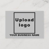 Zakelijk merk op grijze oproepkaart contactkaartje (Achterkant)