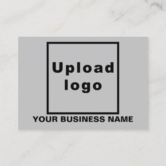 Zakelijk merk op grijze oproepkaart contactkaartje (Achterkant)