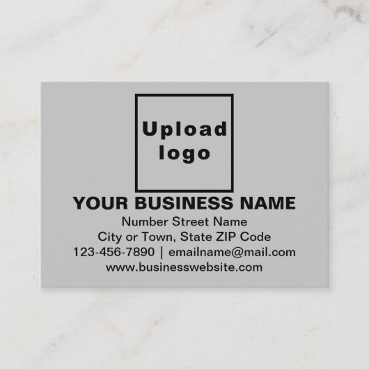 Zakelijk merk op grijze oproepkaart contactkaartje (Voorkant)