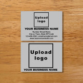 Zakelijk merk op grijze oproepkaart contactkaartje