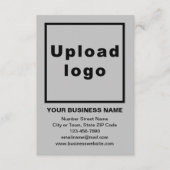 Zakelijk merk op grijze platte kaart (Voorkant)