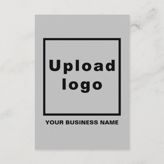 Zakelijk merk op grijze platte kaart (Achterkant)