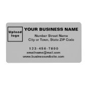 Zakelijk merk op grijze verzendlabel (Voorkant)