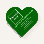 Zakelijk merk op groen hartfalen notitieboek (Voorkant)