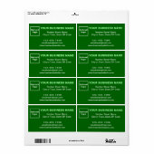 Zakelijk merk op groen verzendlabel (Full Sheet)