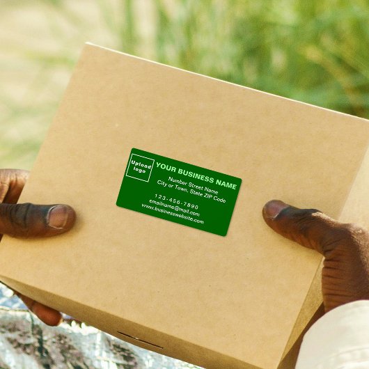 Zakelijk merk op groen verzendlabel