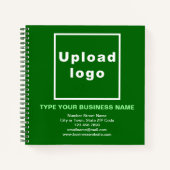 Zakelijk merk op groen vierkant Notitieboek (Voorkant)