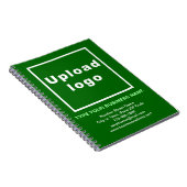 Zakelijk merk op groene notitieboek (Rechterzijde)