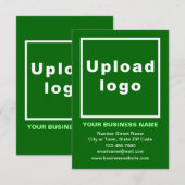 Zakelijk merk op groene platte kaart (Voorkant / Achterkant)