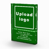Zakelijk merk op groene portretrechthoek fotoblokken (Rechts)