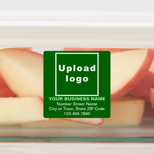 Zakelijk merk op groene vierkantskledingetiketten labels (Aangebracht)