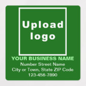 Zakelijk merk op groene vierkantskledingetiketten labels (Design 1)