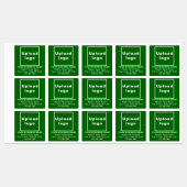 Zakelijk merk op groene vierkantskledingetiketten labels (Vel)