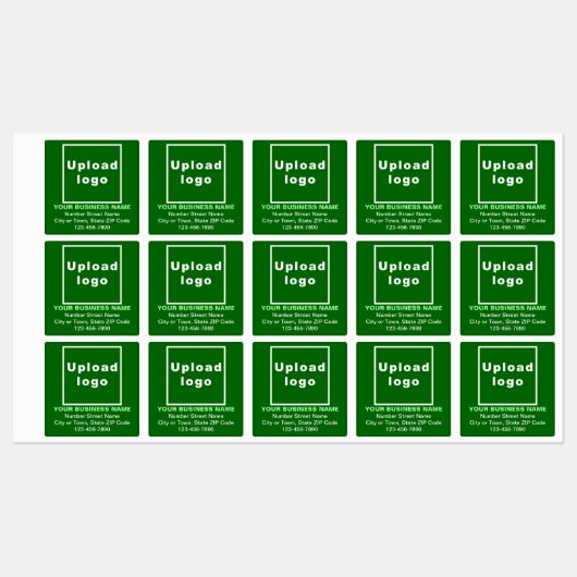 Zakelijk merk op groene vierkantskledingetiketten labels (Vel)