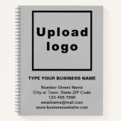 Zakelijk merk op groot grijs spiraalvormig Notitie Notitieboek (Voorkant)