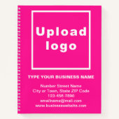 Zakelijk merk op groot roze spiraalvormig Notitieb Notitieboek (Voorkant)