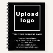 Zakelijk merk op groot zwart Notitieboek (Voorkant)