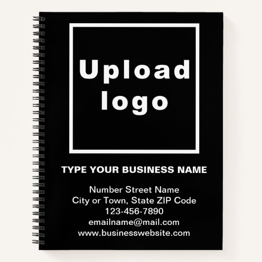 Zakelijk merk op groot zwart Notitieboek (Voorkant)