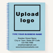 Zakelijk merk op groots blauw rond Notitieboek (Voorkant)