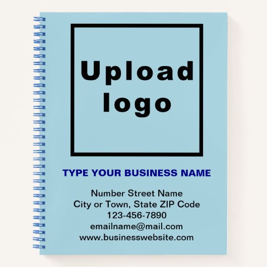 Zakelijk merk op groots blauw rond Notitieboek (Voorkant)