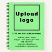 Zakelijk merk op groots groen licht notitieboek (Voorkant)