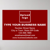 Zakelijk merk op het Poster Rode Rechthoek (Voorkant)