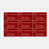 Zakelijk merk op kleefetiket met rode rechthoek labels (Vel)