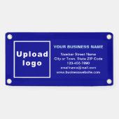 Zakelijk merk op kleine blauwe banner (Horizontaal)