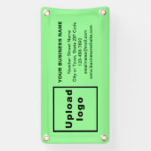 Zakelijk merk op kleine lichte groene banner (Verticaal)