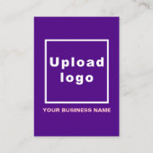 Zakelijk merk op kleine Paarse portretKaart Visitekaartje (Achterkant)