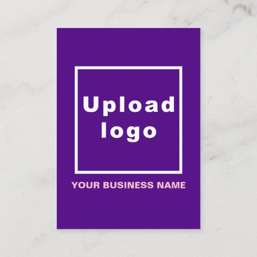 Zakelijk merk op kleine Paarse portretKaart Visitekaartje (Achterkant)
