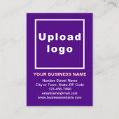 Zakelijk merk op kleine Paarse portretKaart Visitekaartje (Voorkant)