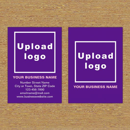 Zakelijk merk op kleine Paarse portretKaart Visitekaartje
